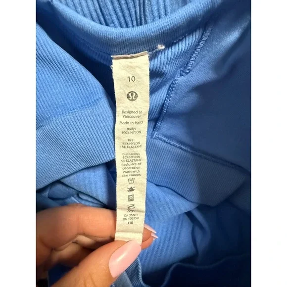 Lululemon Align Ribbed Racerback Tank Top Blue Size 10 Athletic Workout - Picture 4 of 4